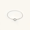 Bransoletka srebrna z kółeczkiem na zawieszki.