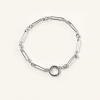 Bransoletka srebrna z kółeczkiem na zawieszki.