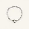 Bransoletka srebrna z kółeczkiem na zawieszki.