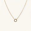 Naszyjnik srebrny pozłacany z kółeczkiem na zawieszki.