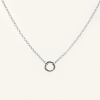 Naszyjnik srebrny z kółeczkiem na zawieszki.
