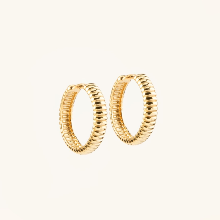 Kolczyki pozłacane średnie koła.