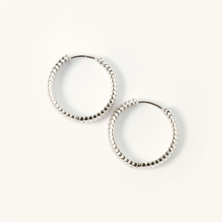 Kolczyki srebrne małe koła.